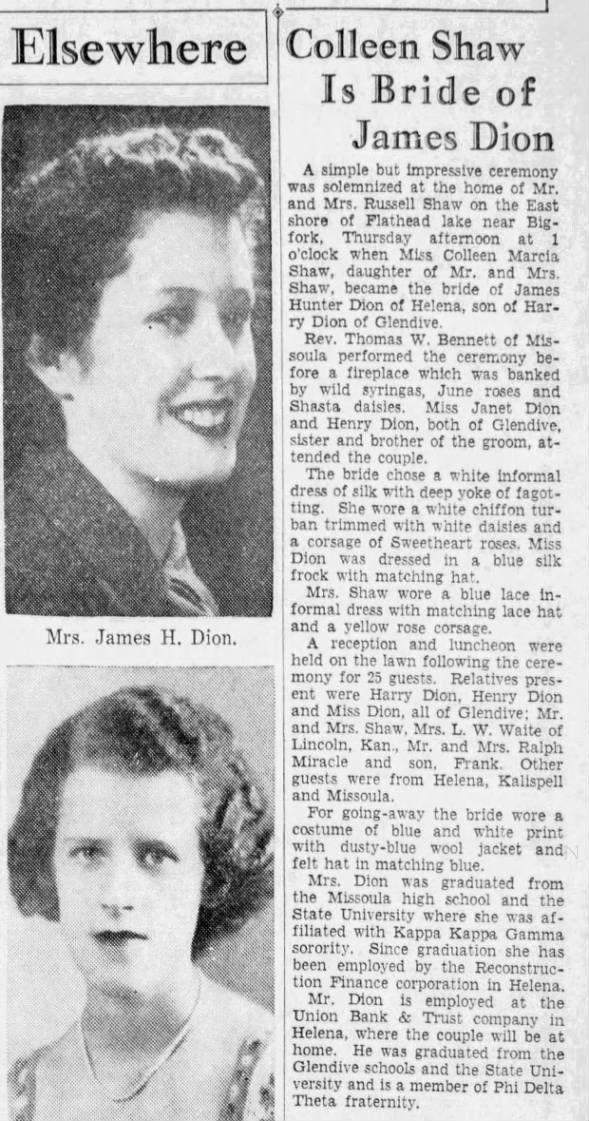 Clipping from The Missoulian